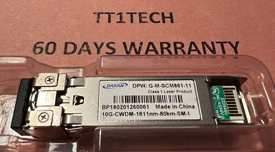 Dasan | G-M-SCM861-11 | 10G-CWDM-1611nm-80km-SM-I Transceiver Module