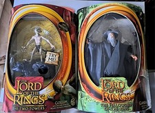 Il Signore degli Anelli - Gandalf & Gollum Action Figure Toy Biz 2001, 2003 Nuovo 