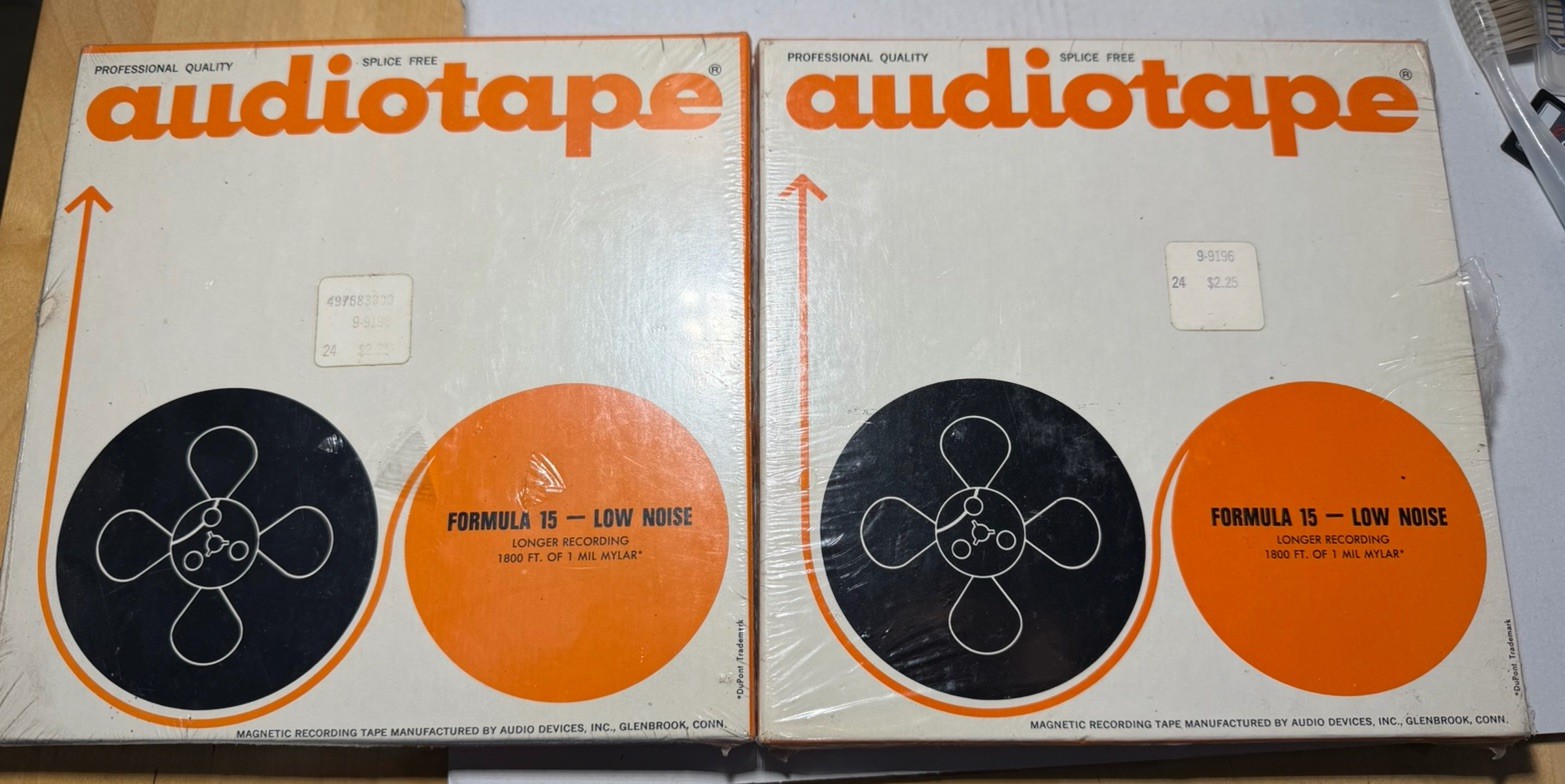 Sealed Audiotape Formula 15 Type 1867 Reel to Reel Tape Sealed 1800 Ft.  