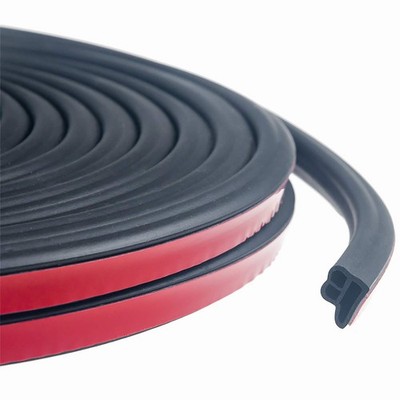 Universal Car Weather Stripping, Self-Adhesive Auto Door 33 Feet Long, Black 