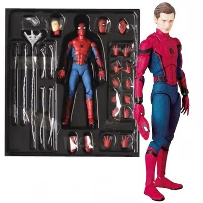 Marvel Spider-Man Homecoming Tom Holland Action Figure Face Change Statue
