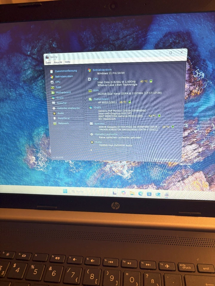 HP 15-DW1300NG Notebook – Intel i5-10210U, 15,6", große SSD + HDD, Win 11 Pro - image 4 of 4