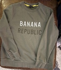 banana republic crew neck army green Sweatshirt Size Large