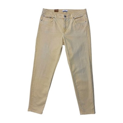 Hess Natur MOM JEANS Yellow High Rise Relaxed Fit Tapered Leg Ladies W31 L29 NEW