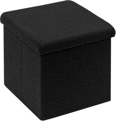 Vielseitiger Falt-Hocker, weicher Bezug aus Fleece, platzsparende Aufbewahrung