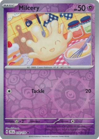 MILCERY 074/159 JOURNEY TOGETHER POKEMON (REVERSE HOLO, NM)