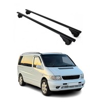 DachträGer GrundträGer FüR Mercedes Vito W638 1996-2003 75Kg Stahl Schwarz 2 Tlg