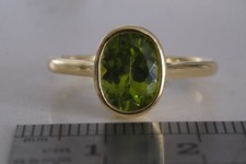 Natural/Earth-Mined Peridot Ring 14k 925