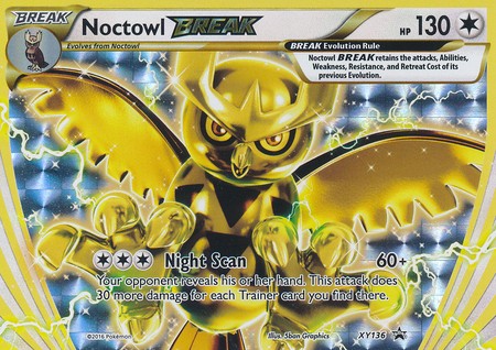 1x Noctowl BREAK - XY136 Lightly Played Pokemon XY - Black Star Promos