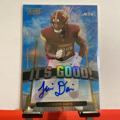 2025 Panini Score It s Good Auto Prizm Sp  Jamin Davis Washington Commanders  