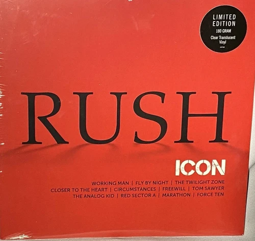 RUSH Icon LP Colored Vinyl BEST OF GREATEST HITS RECORD SEALED NEW - tiny split
