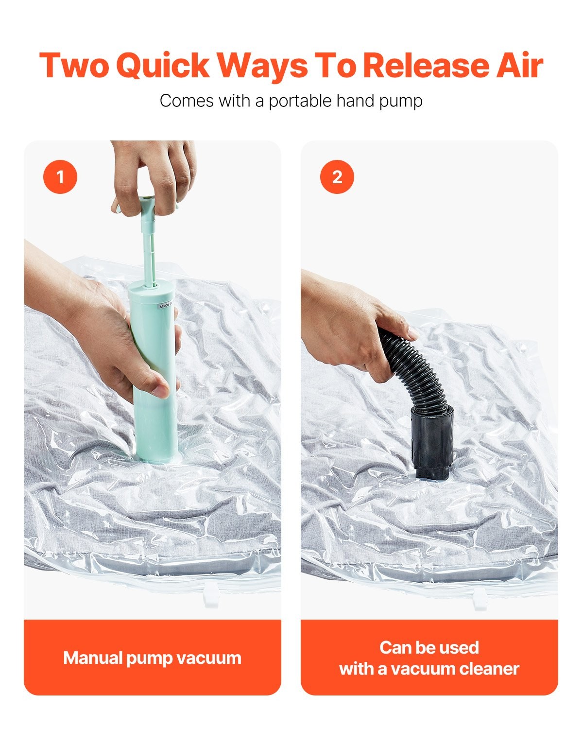 VEVOR Vacuum Storage Bags 10 Jumbo Space Saver Vacuum Seal Bags Compression Airt