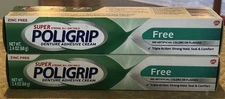 Poligrip Denture Adhesive Cream Super Strong Hold 2.4 Oz No Zinc EXP 10/31 2026