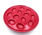 HLC Fiestaware Deviled Egg Plate Serving Platter Red 12 Eggs 11” LOW SHIPPING!