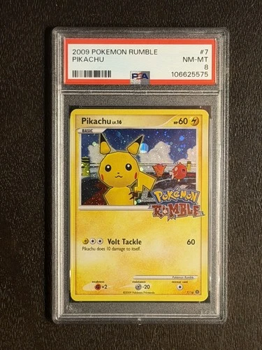 2009 Pokemon RUMBLE #7 Pikachu PSA 8