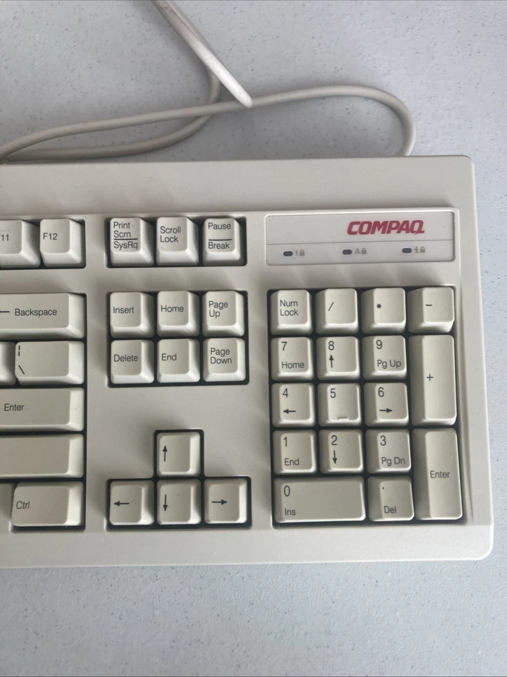 Teclado mecánico Compaq RT101 de colección con cable conexión P/S computadora Foto 4 de 4