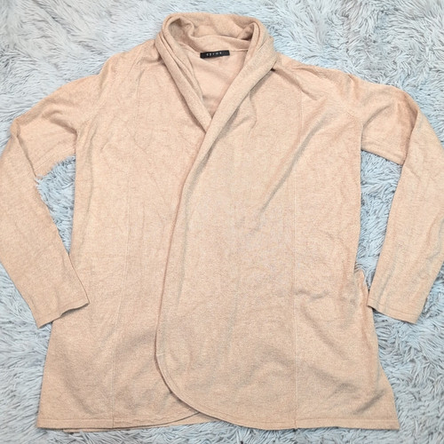 Cyrus Sweater Womens M Biege Cardigan Open Front Cottage Core Comfort Casual