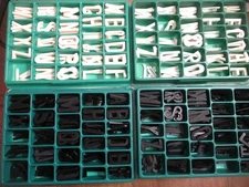 Instructo Point Back Letters Vintage Lot Black + White 2" Uppercase Capital