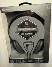 iFrogz Coda Headphones Black Headband Mic Call Functions 3.5mm Ear-Pad