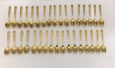 Lot Of 34 Pc Gold Plated US PRESIDENTS COLLECTIBLE 6" SPOONS by WM Rogers Mfg
