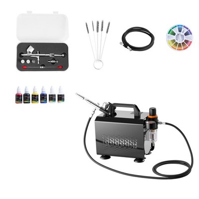 Uimoso Airbrush Set with Compressor, 1/6 HP, Includes Airbrush and 3 Nozzles