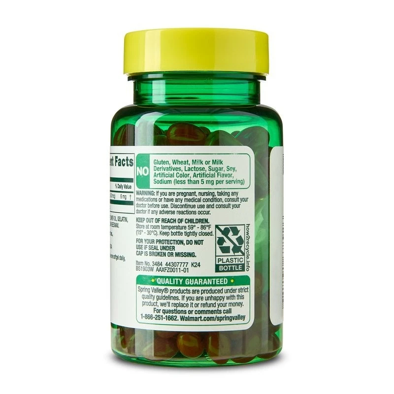 Spring Valley Lutein with Zeaxanthin Dietary Supplement, 6 mg, 30 Count - Image 2 of 4