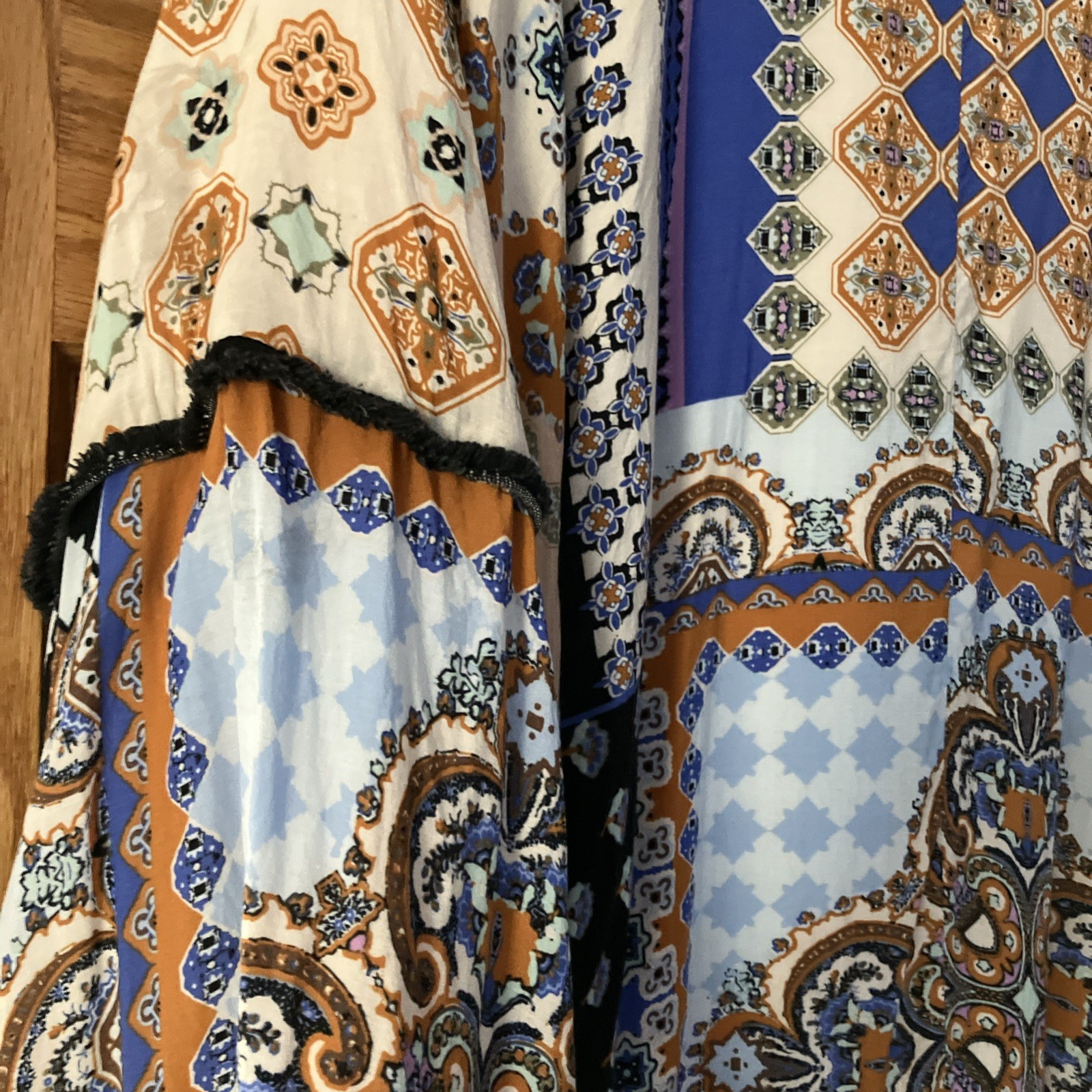 Democracy Patchwork BOHO Jacket Women's Sz 2XL 3/… - image 14