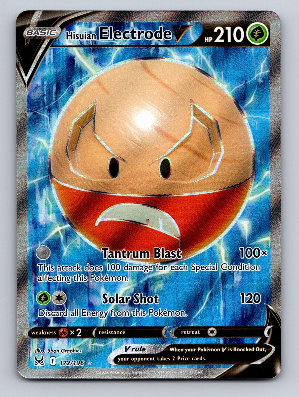 Hisuian Electrode V 172/196 Ultra Rare Lost Origin Near Mint Holo