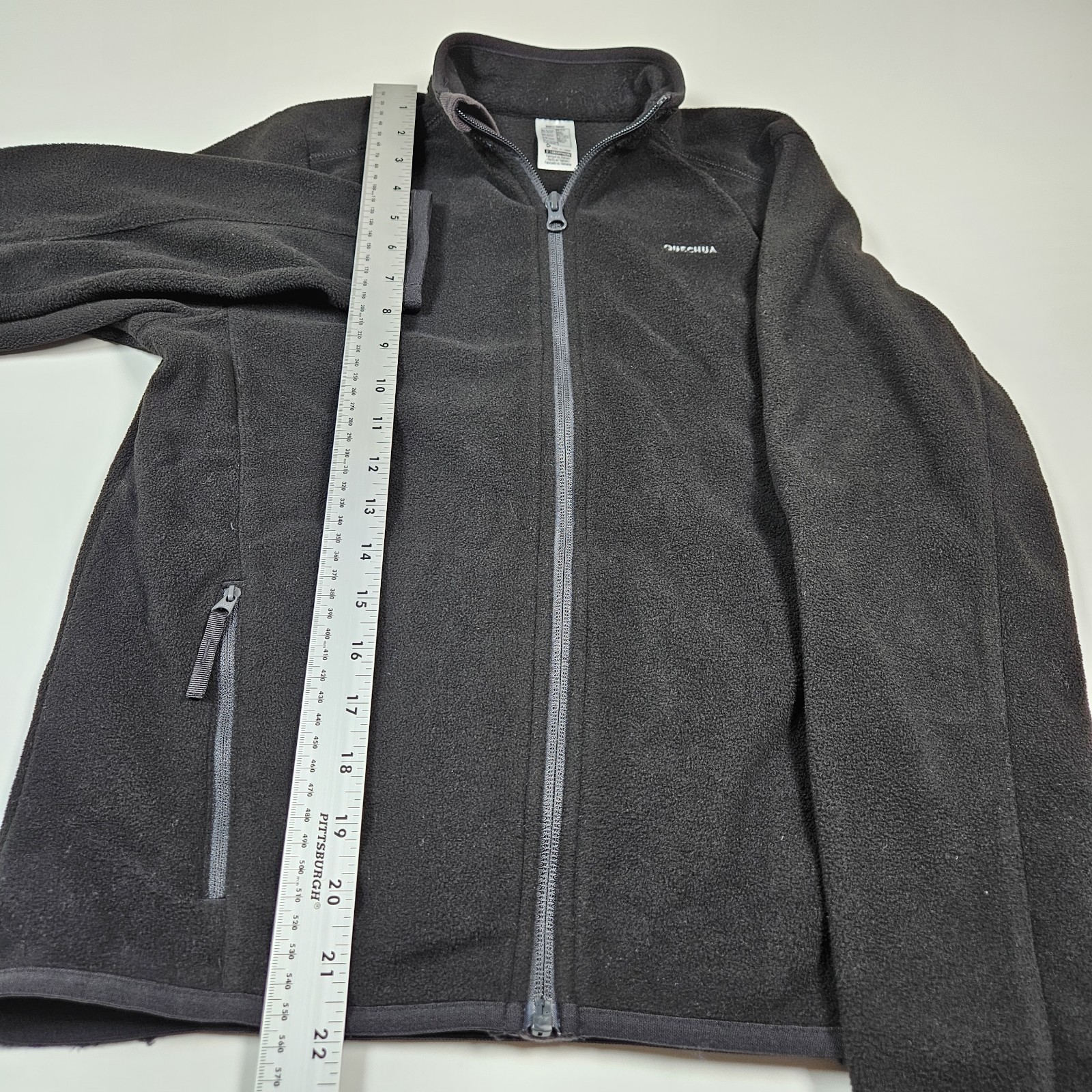 Decathlon Quechua Fleece Boys Black Full Zip Jacket 12-13 Sweatshirt image 5