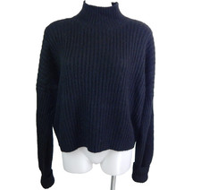 Other Stories Small Sweater Jumper Mock Neck Chunky Rib Wool Alpaca Blend