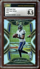 Lamar Jackson Card 2020 Panini Select Silver #203 CSG 8.5