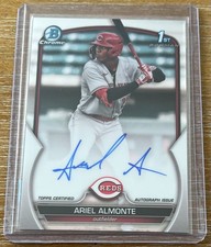 ARIEL ALMONTE 2023 Bowman Chrome AUTO AUTOGRAPH 1ST RC ROOKIE ! CINCINATTI REDS!
