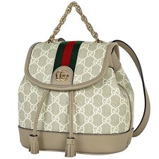 GUCCI GG pattern Backpack Day Bag Backpack Double G Sherry Line Web Backpack...