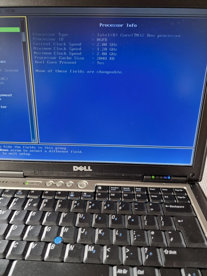 Dell Latitude D630 Laptop IC2D 2GHz 14" 80Gb Hdd 2gb Ram For Parts Read Descript - Image 3 of 4
