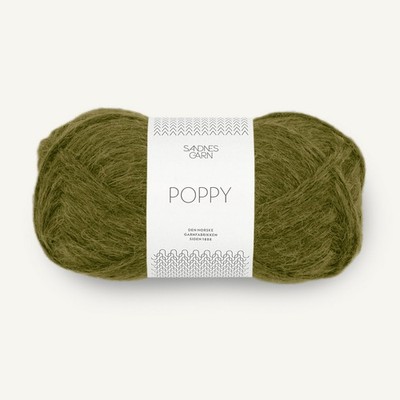 POPPY von SANDNES GARN - MOSS GREEN (9563) - 50 g / ca. 110 m Wolle
