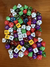 Assorted Lot of Role Playing Gaming Dice MTG D&D TRPG Card Board Games C30