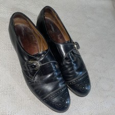 Allen Edmonds Hillsboro Men s Monk Strap Shoes Size 11 D Black Leather Business
