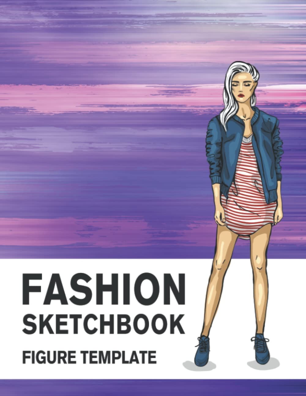 Fashion Sketchbook Figure Template: 430 Large Female Figure Temp