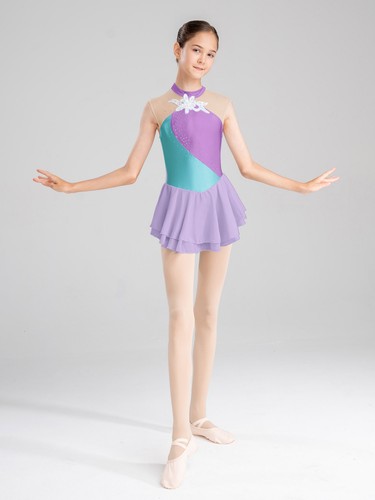 Kinder Mädchen Ballett Leotard Rock Tutu Kleid Gymnastik Ballerina Tanz Kostüm - Bild 40 von 54