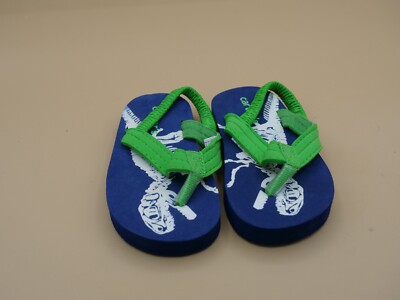 Carter's Toddler Boy Dinosaur Flip Flops Size XS /TP 3-4 - Main Image