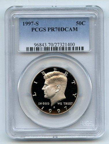 1997 S 50C Kennedy Half Dollar Proof PCGS PR70DCAM