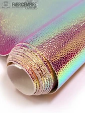 Vinyl Upholstery Embossed Bubble Holographic Glossy Fabric Copper 54" W BTY