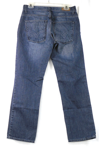 Pantalones de mezclilla DKNY azul oscuro envejecido ajuste recto 100 % algodón 30 x 30 - Imagen 2 de 2