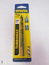 Irwin Industrial 73322 Turbomax Hss Fractional Straight Shank Drill Bit 11/32"