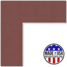 ArtToFrames Custom Brown Brique Picture Photo Frame Mat Matting Board