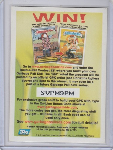 2004 Topps Garbage Pail Kids (Gold Foil) #23a Gloppy Glen - Picture 2 of 2