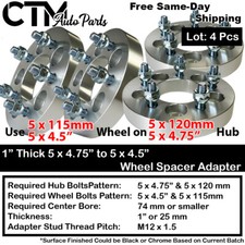4x 1 Thick 5x4.75(5x120) to 5x4.5(5x115) Whee...