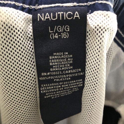 Nautica Boys Swim Shorts Striped Logo UV Protection Set Of 2 Size L 14/16 NWT - Picture 4 of 9