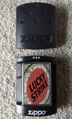 Zippo lighter Lucky Strike WALL 1999 High Polish Chrome Brand New