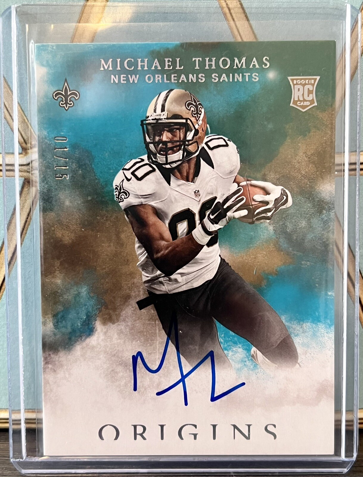 Michael Thomas 2016 Origins Turquoise Auto 1/15! Rookie Auto #113 NO Saints